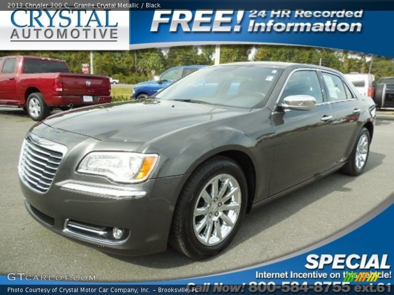 Granite Crystal Metallic / Black 2013 Chrysler 300 C