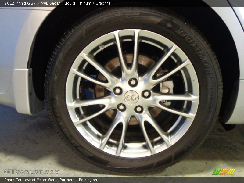 Liquid Platinum / Graphite 2012 Infiniti G 37 x AWD Sedan