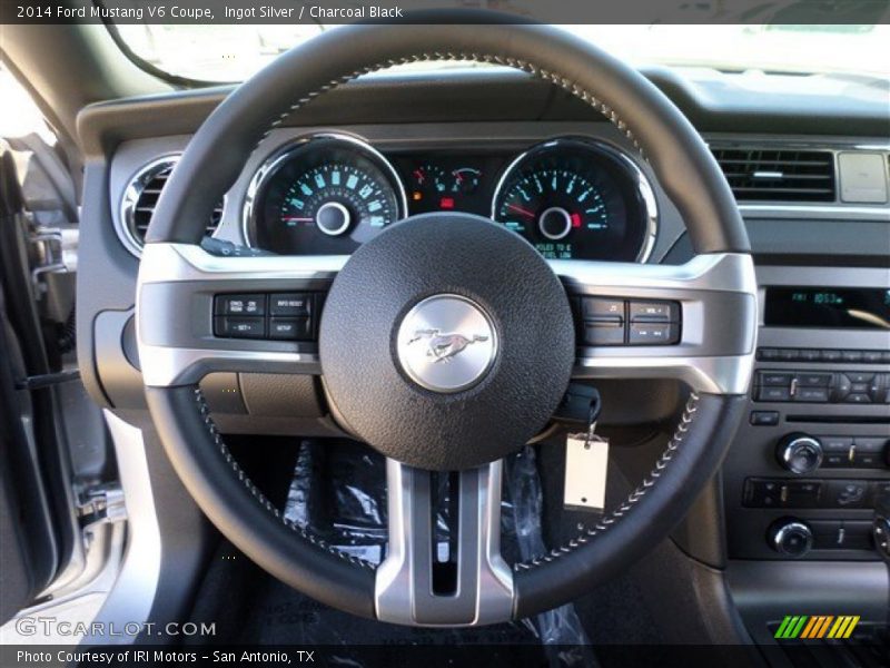 Ingot Silver / Charcoal Black 2014 Ford Mustang V6 Coupe