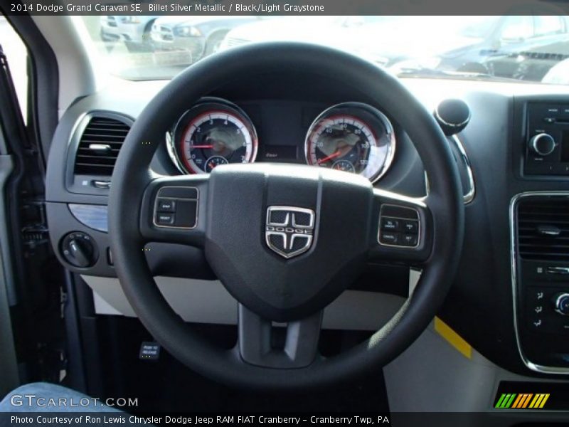Billet Silver Metallic / Black/Light Graystone 2014 Dodge Grand Caravan SE