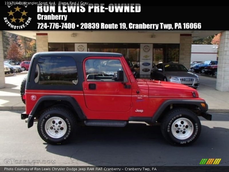 Flame Red / Gray 1997 Jeep Wrangler Sport 4x4