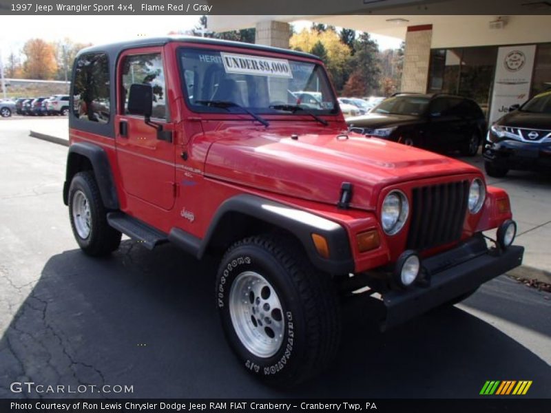 Flame Red / Gray 1997 Jeep Wrangler Sport 4x4