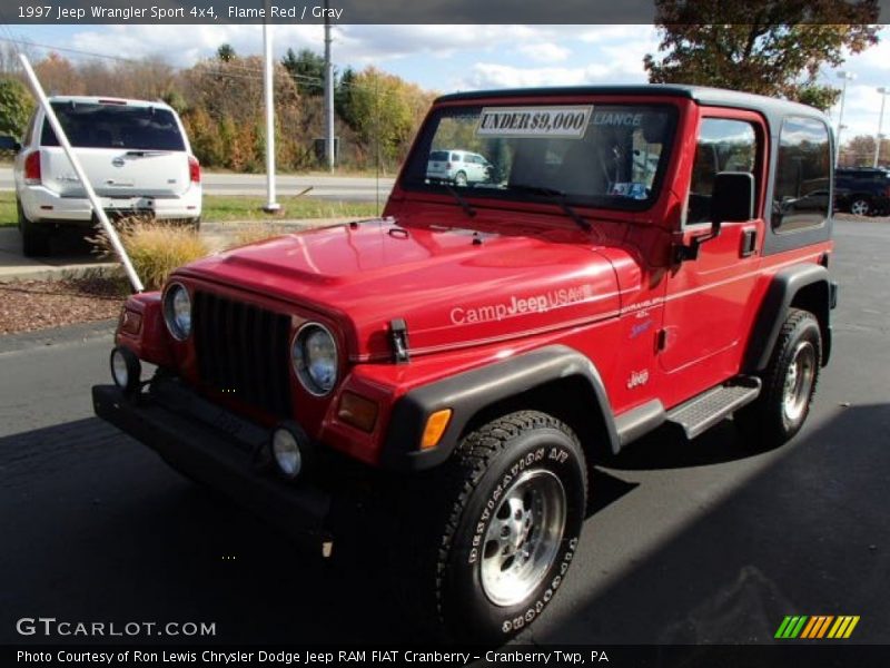 Flame Red / Gray 1997 Jeep Wrangler Sport 4x4