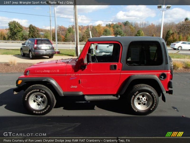 Flame Red / Gray 1997 Jeep Wrangler Sport 4x4