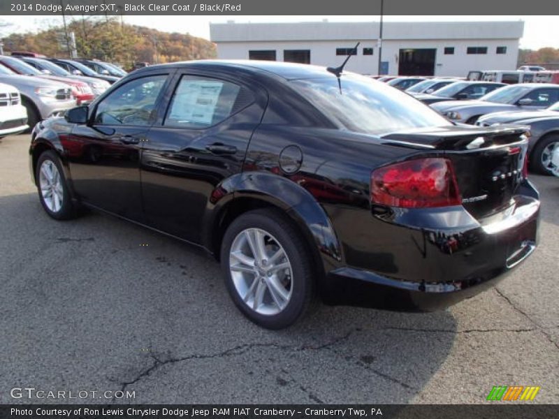 Black Clear Coat / Black/Red 2014 Dodge Avenger SXT