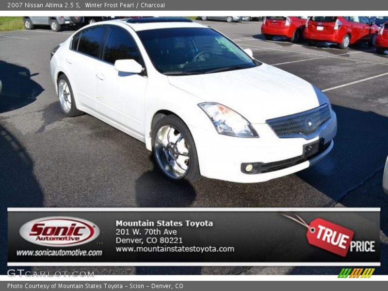 Winter Frost Pearl / Charcoal 2007 Nissan Altima 2.5 S