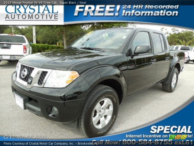 Super Black / Steel 2013 Nissan Frontier SV V6 Crew Cab