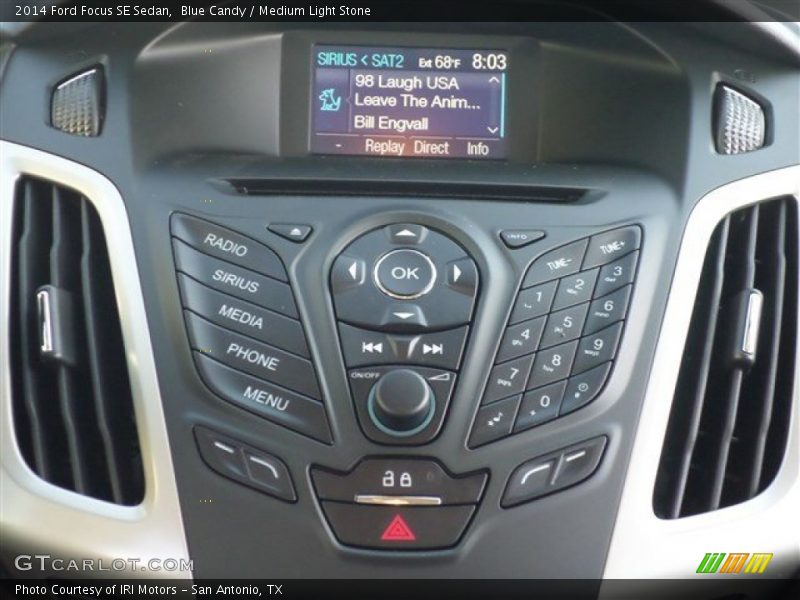 Blue Candy / Medium Light Stone 2014 Ford Focus SE Sedan