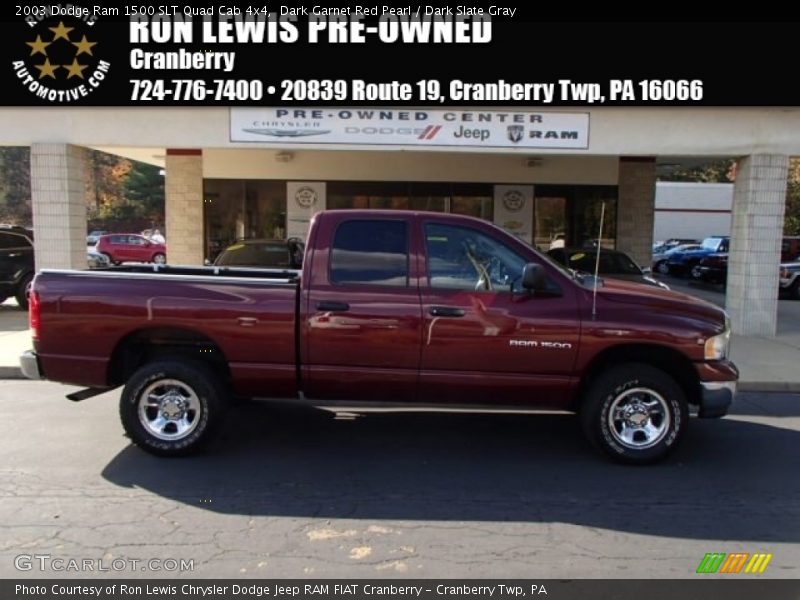 Dark Garnet Red Pearl / Dark Slate Gray 2003 Dodge Ram 1500 SLT Quad Cab 4x4