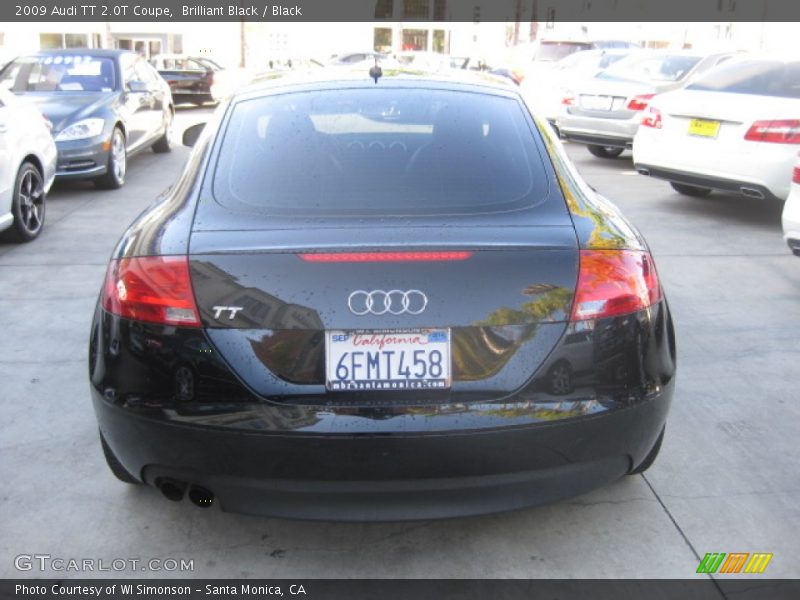 Brilliant Black / Black 2009 Audi TT 2.0T Coupe