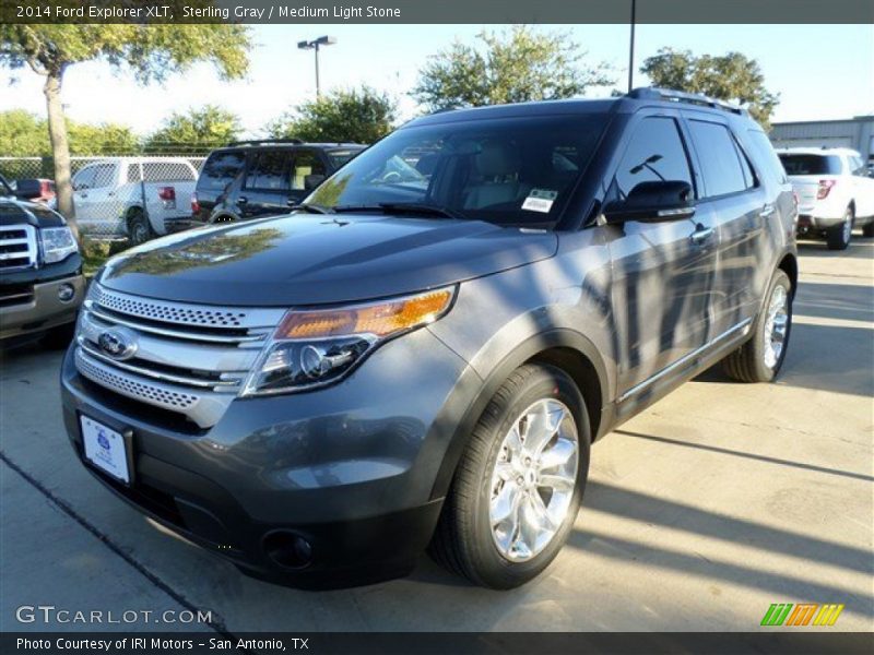 Sterling Gray / Medium Light Stone 2014 Ford Explorer XLT