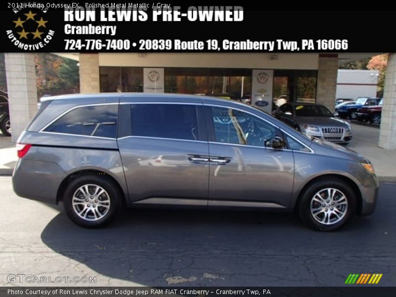 Polished Metal Metallic / Gray 2011 Honda Odyssey EX