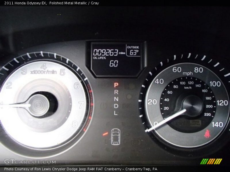 Polished Metal Metallic / Gray 2011 Honda Odyssey EX