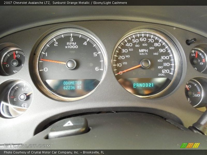 Sunburst Orange Metallic / Ebony/Light Cashmere 2007 Chevrolet Avalanche LTZ