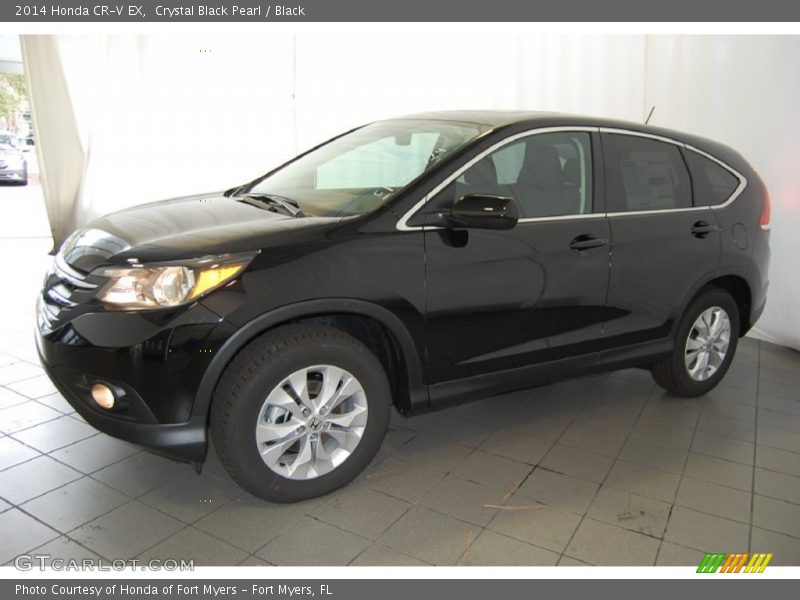 Crystal Black Pearl / Black 2014 Honda CR-V EX