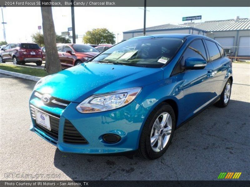 Blue Candy / Charcoal Black 2014 Ford Focus SE Hatchback