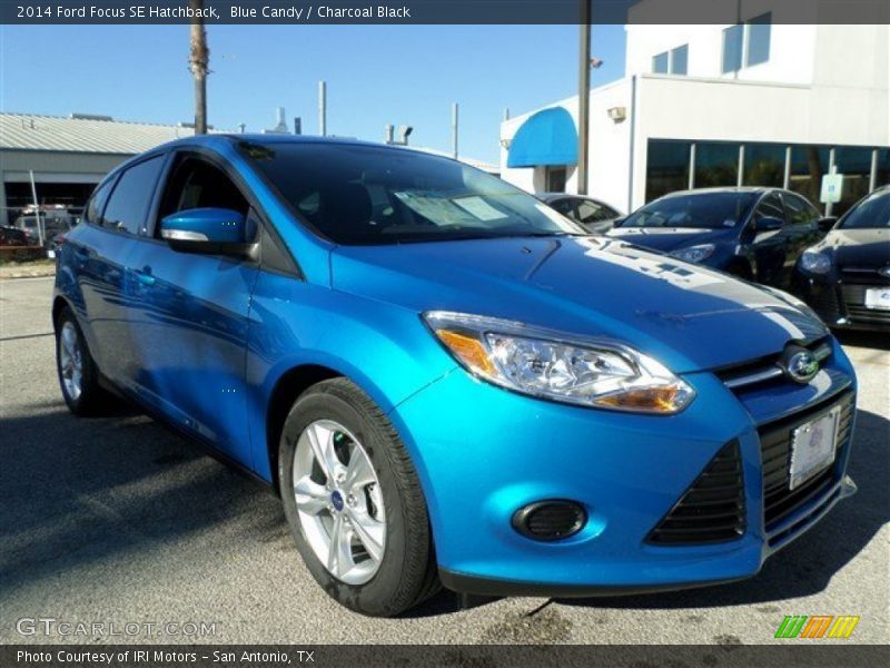 Blue Candy / Charcoal Black 2014 Ford Focus SE Hatchback