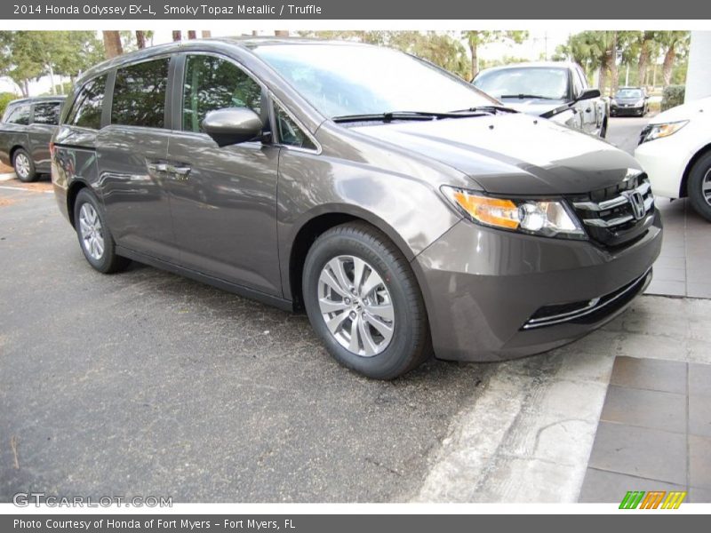 Smoky Topaz Metallic / Truffle 2014 Honda Odyssey EX-L