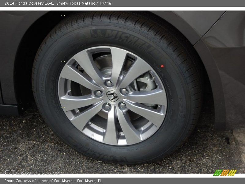 Smoky Topaz Metallic / Truffle 2014 Honda Odyssey EX-L