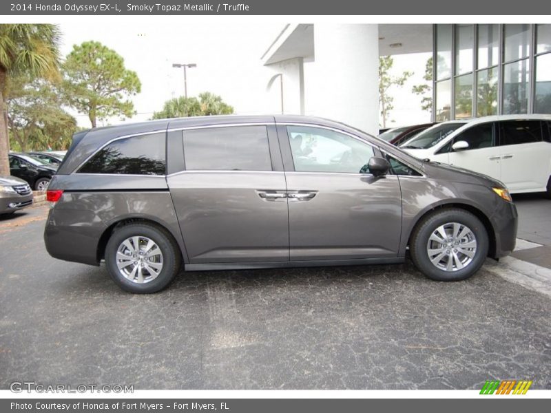 Smoky Topaz Metallic / Truffle 2014 Honda Odyssey EX-L