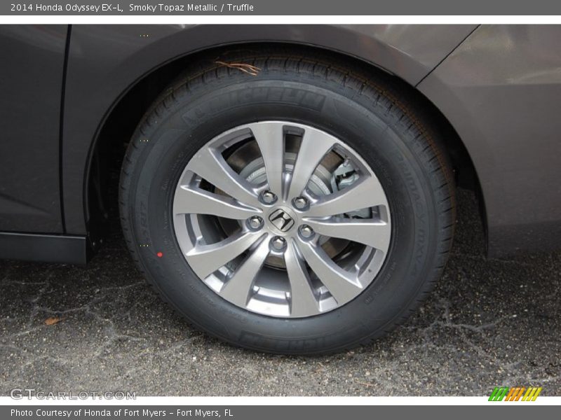 Smoky Topaz Metallic / Truffle 2014 Honda Odyssey EX-L