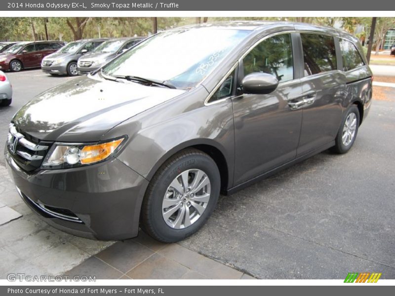 Smoky Topaz Metallic / Truffle 2014 Honda Odyssey EX-L