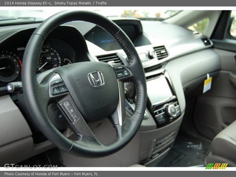 Smoky Topaz Metallic / Truffle 2014 Honda Odyssey EX-L