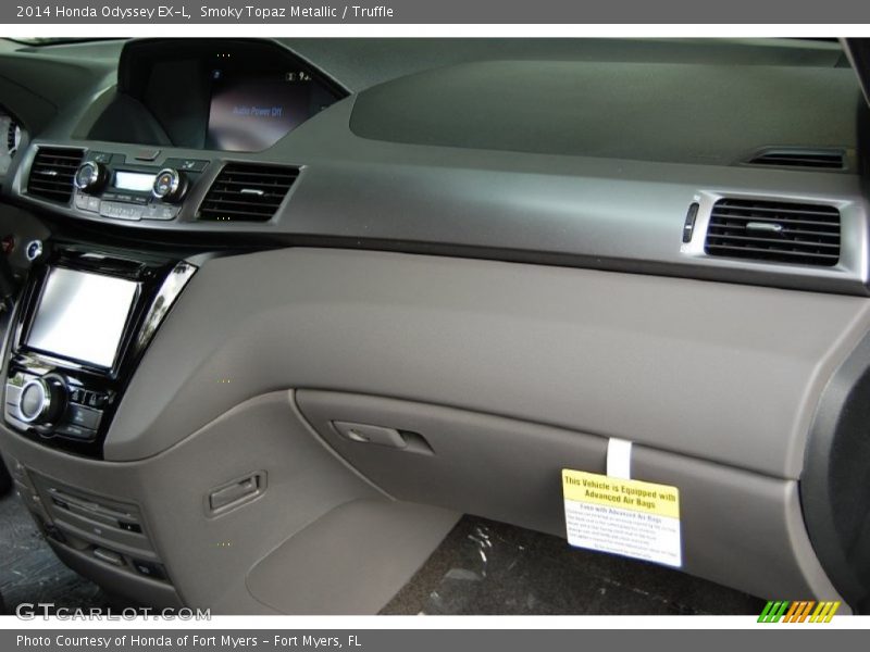 Smoky Topaz Metallic / Truffle 2014 Honda Odyssey EX-L