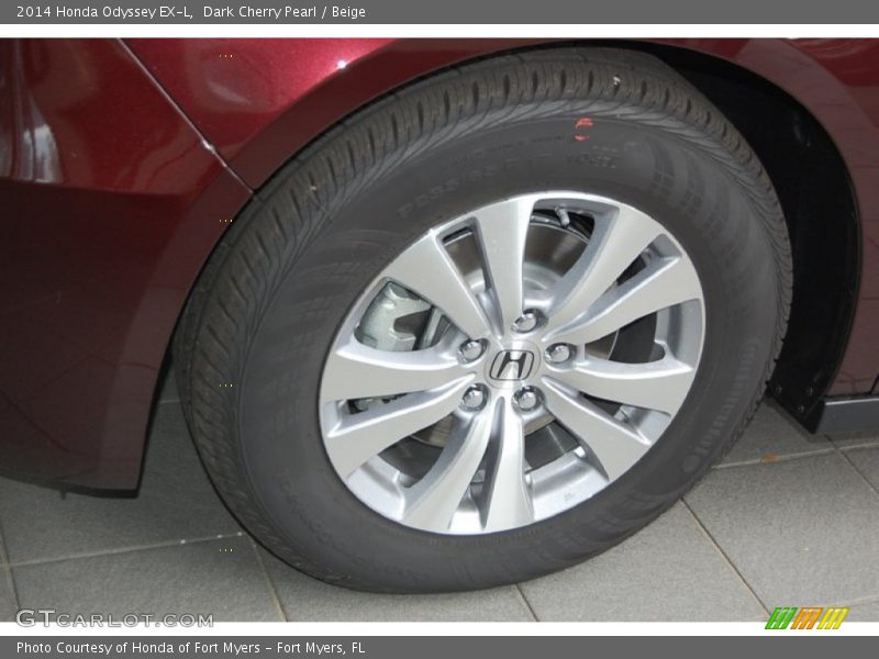Dark Cherry Pearl / Beige 2014 Honda Odyssey EX-L