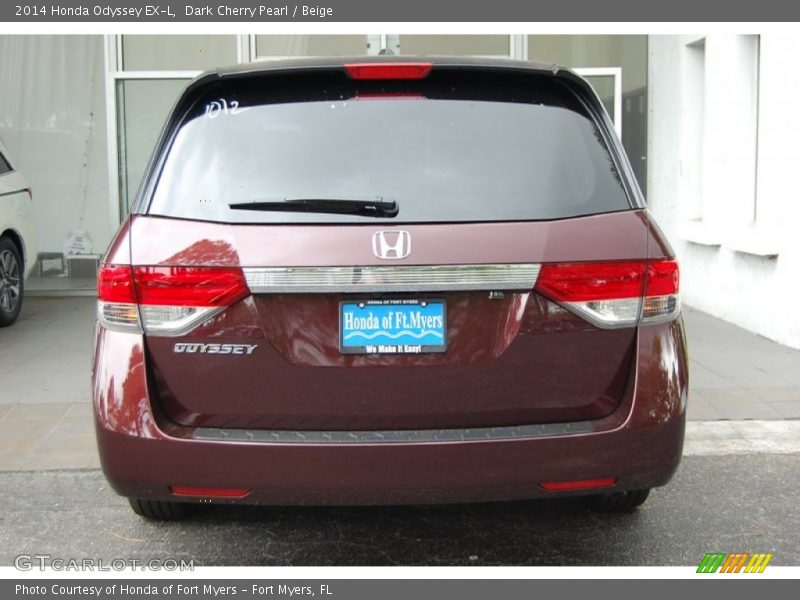 Dark Cherry Pearl / Beige 2014 Honda Odyssey EX-L