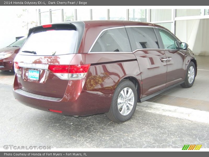 Dark Cherry Pearl / Beige 2014 Honda Odyssey EX-L
