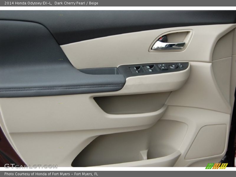 Dark Cherry Pearl / Beige 2014 Honda Odyssey EX-L