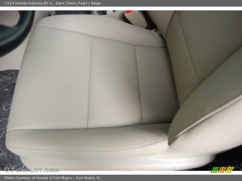Dark Cherry Pearl / Beige 2014 Honda Odyssey EX-L