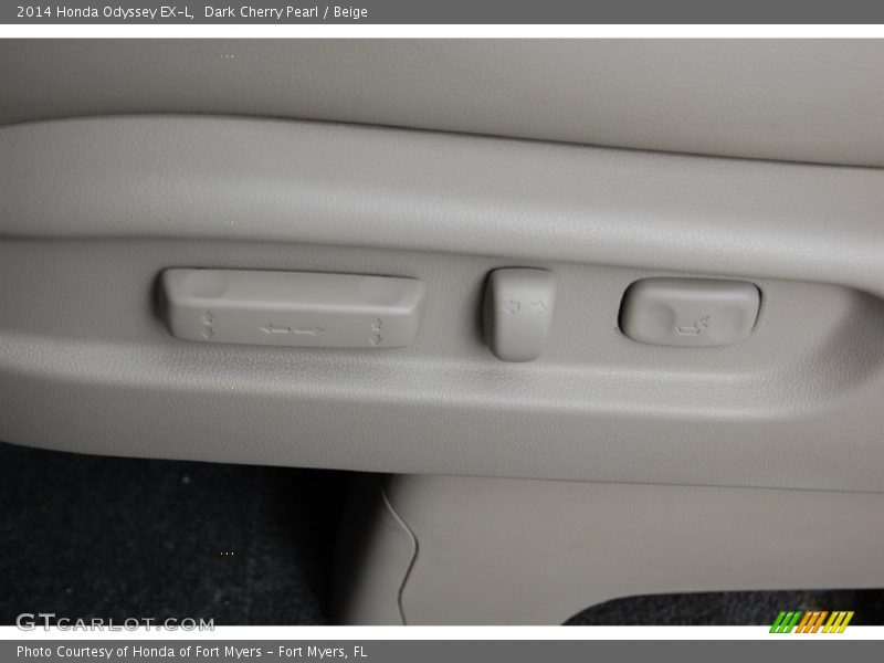 Dark Cherry Pearl / Beige 2014 Honda Odyssey EX-L