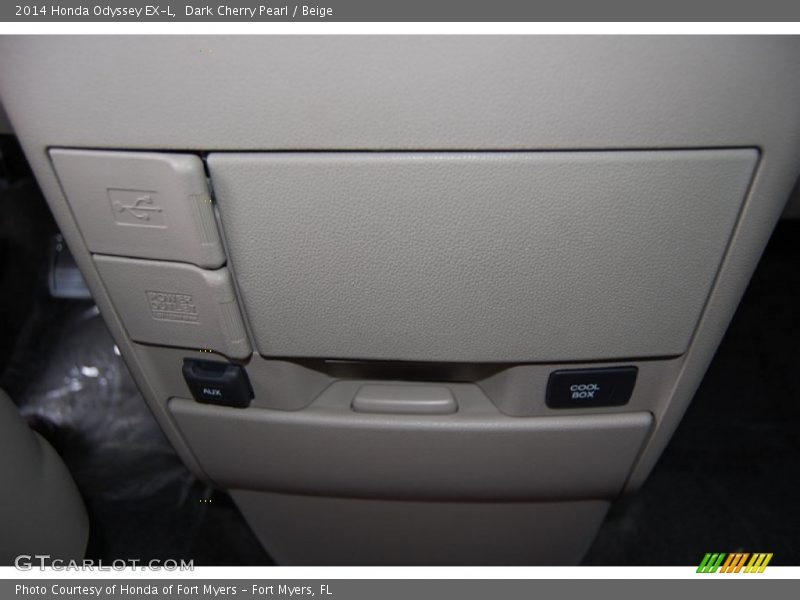Dark Cherry Pearl / Beige 2014 Honda Odyssey EX-L