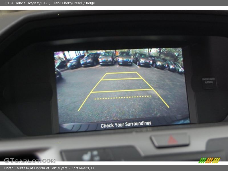 Dark Cherry Pearl / Beige 2014 Honda Odyssey EX-L
