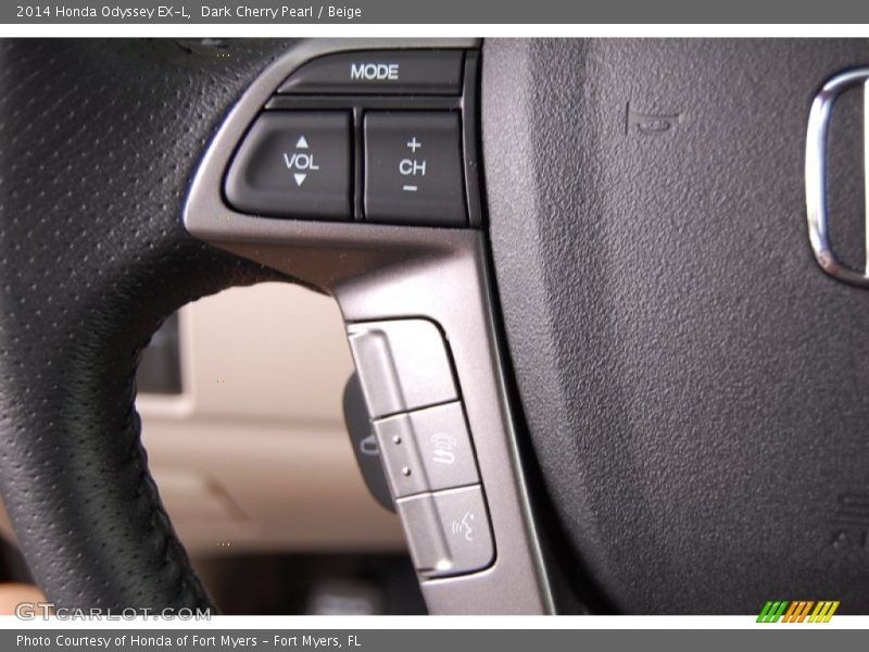 Dark Cherry Pearl / Beige 2014 Honda Odyssey EX-L