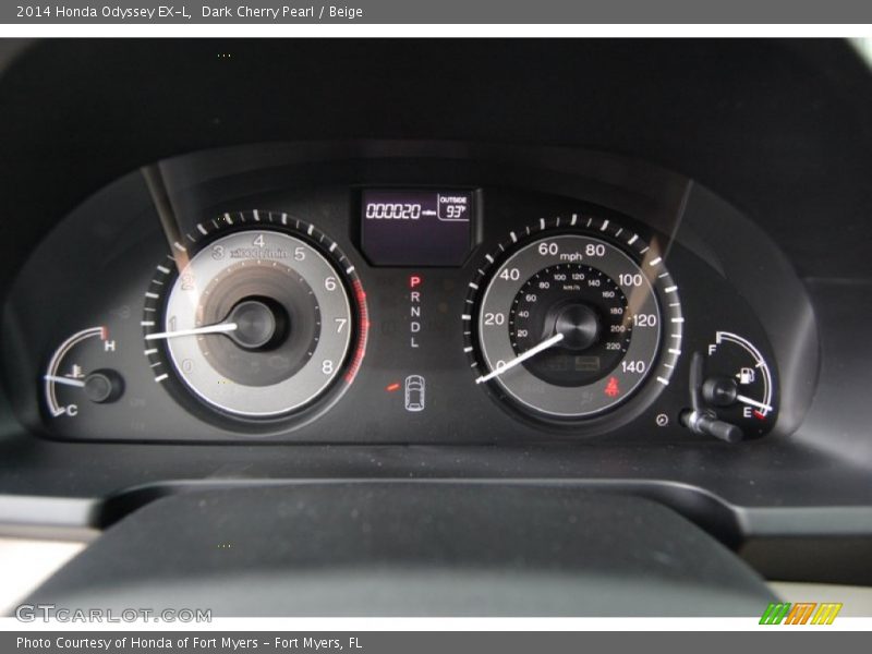 Dark Cherry Pearl / Beige 2014 Honda Odyssey EX-L
