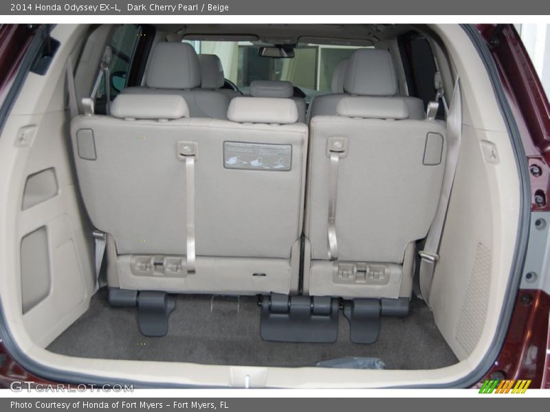 Dark Cherry Pearl / Beige 2014 Honda Odyssey EX-L