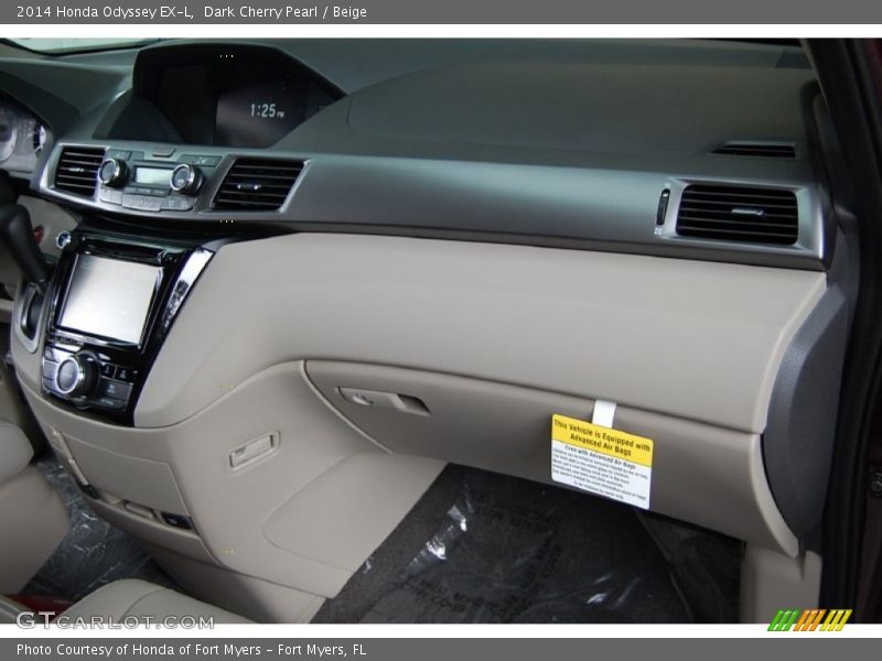 Dark Cherry Pearl / Beige 2014 Honda Odyssey EX-L
