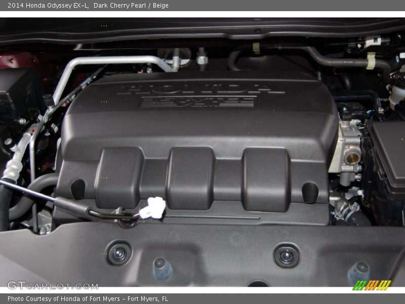 Dark Cherry Pearl / Beige 2014 Honda Odyssey EX-L