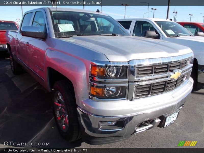 Silver Ice Metallic / Ebony 2014 Chevrolet Suburban LT Z71 4x4