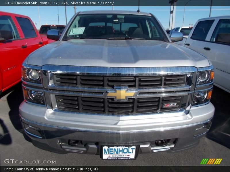 Silver Ice Metallic / Ebony 2014 Chevrolet Suburban LT Z71 4x4