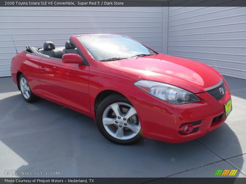 Super Red 5 / Dark Stone 2008 Toyota Solara SLE V6 Convertible