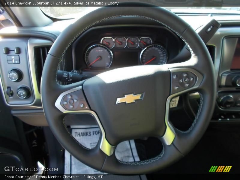 Silver Ice Metallic / Ebony 2014 Chevrolet Suburban LT Z71 4x4