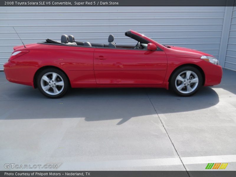 Super Red 5 / Dark Stone 2008 Toyota Solara SLE V6 Convertible