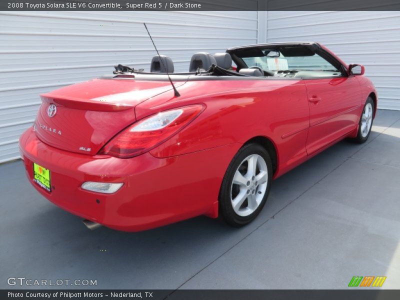 Super Red 5 / Dark Stone 2008 Toyota Solara SLE V6 Convertible