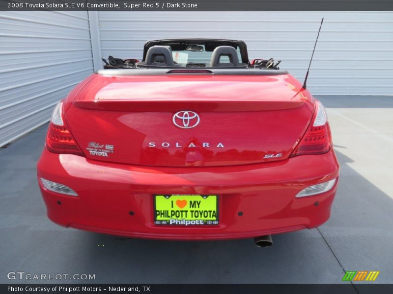 Super Red 5 / Dark Stone 2008 Toyota Solara SLE V6 Convertible