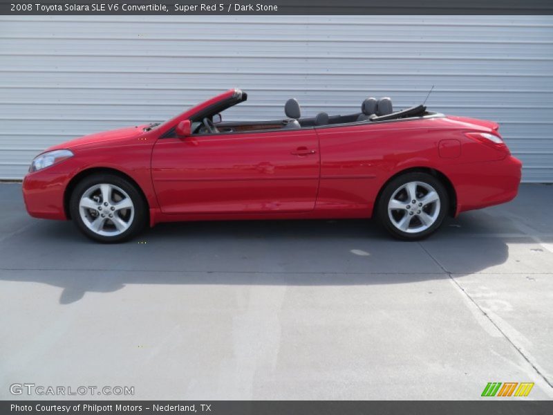 Super Red 5 / Dark Stone 2008 Toyota Solara SLE V6 Convertible