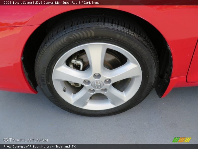 Super Red 5 / Dark Stone 2008 Toyota Solara SLE V6 Convertible